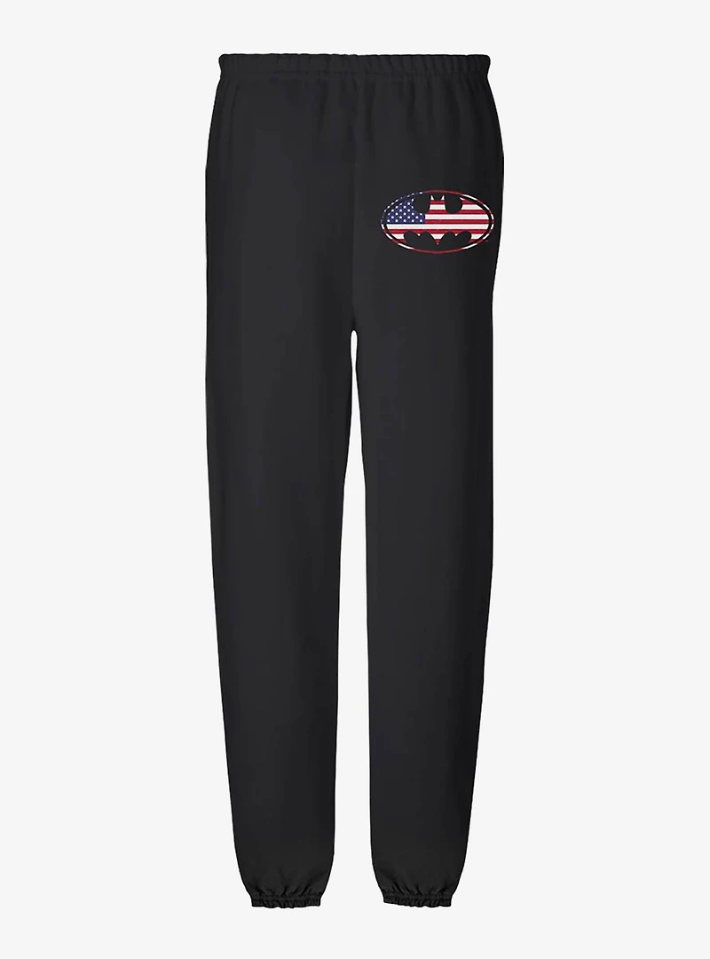 DC Comics Batman USA Flag Shield Logo Sweatpants