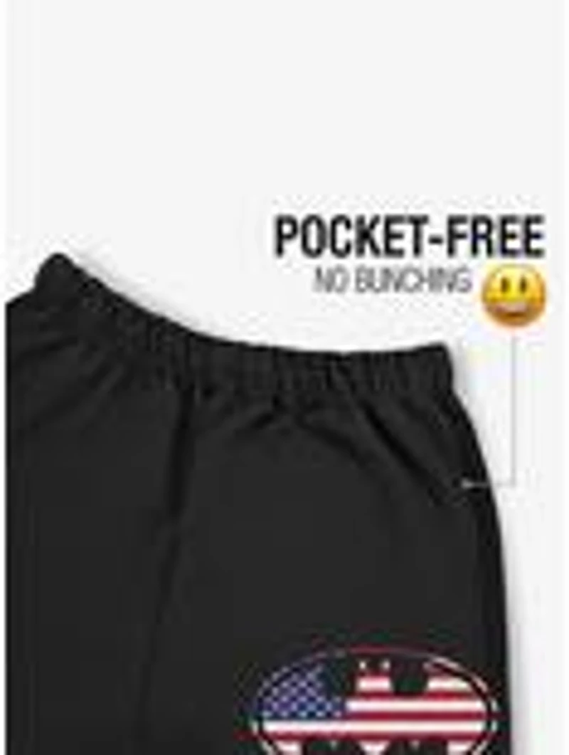 DC Comics Batman USA Flag Shield Logo Sweatpants