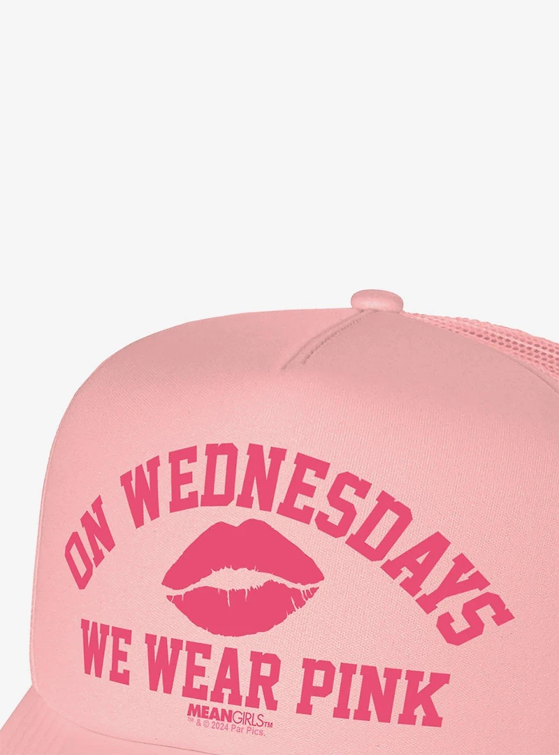 Mean Girls Wednesdays We Wear Pink Foam Trucker Hat