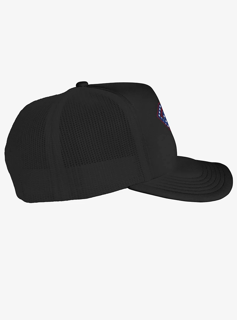 Superman American Flag Shield Logo Foam Trucker Hat