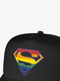 Superman Rainbow Shield Logo Foam Trucker Hat