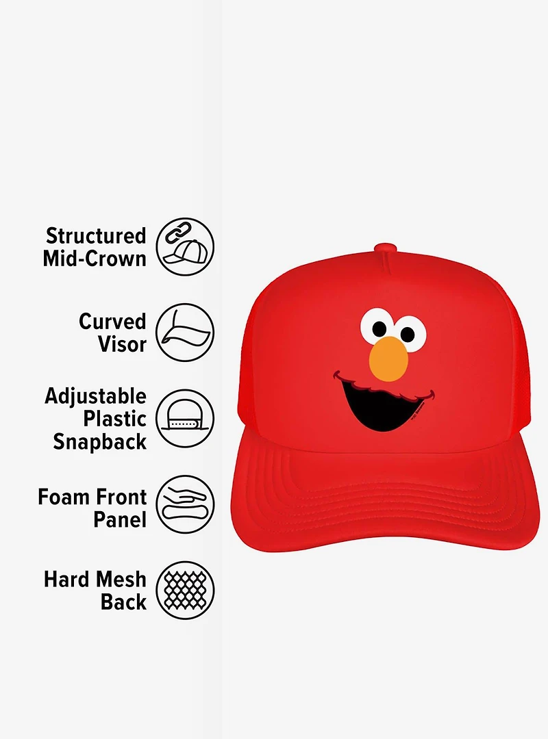 Sesame Street Elmo Face Foam Trucker Hat