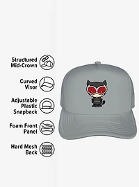 Batman Catwoman Cute Chibi Character Foam Trucker Hat