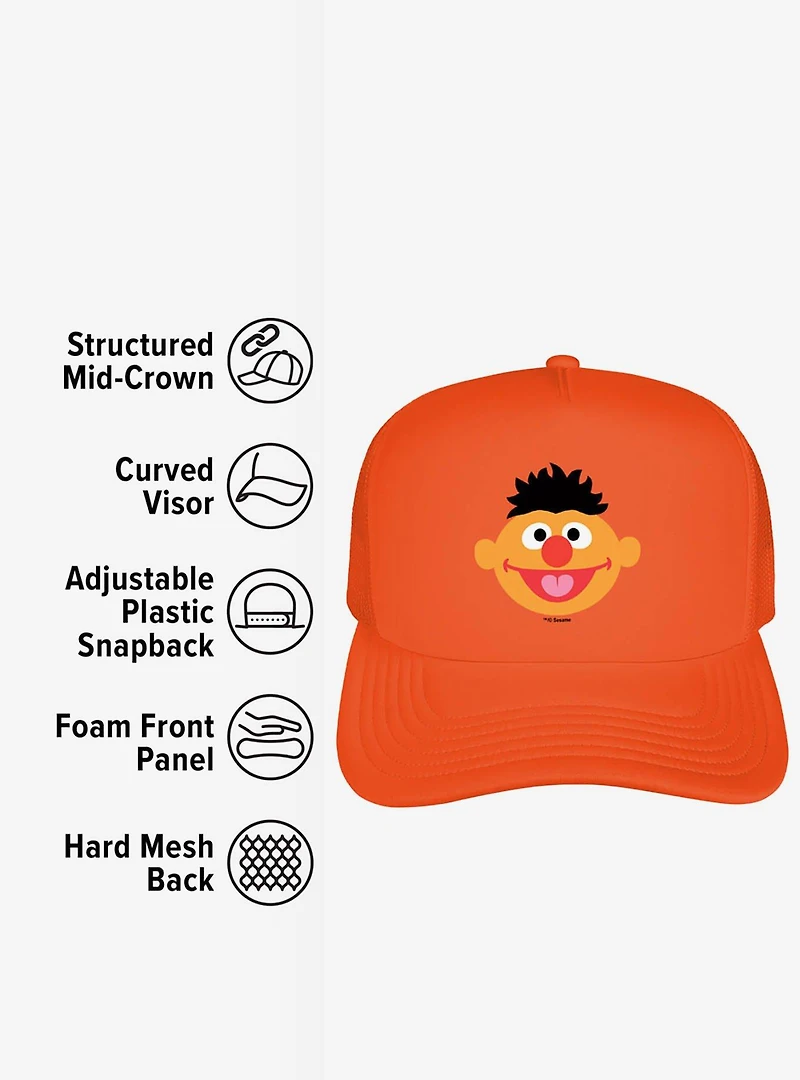 Sesame Street Ernie Head Foam Trucker Hat