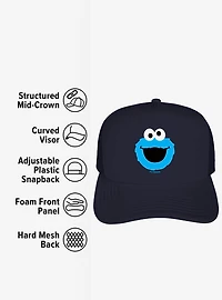 Sesame Street Cookie Monster Head Foam Trucker Hat