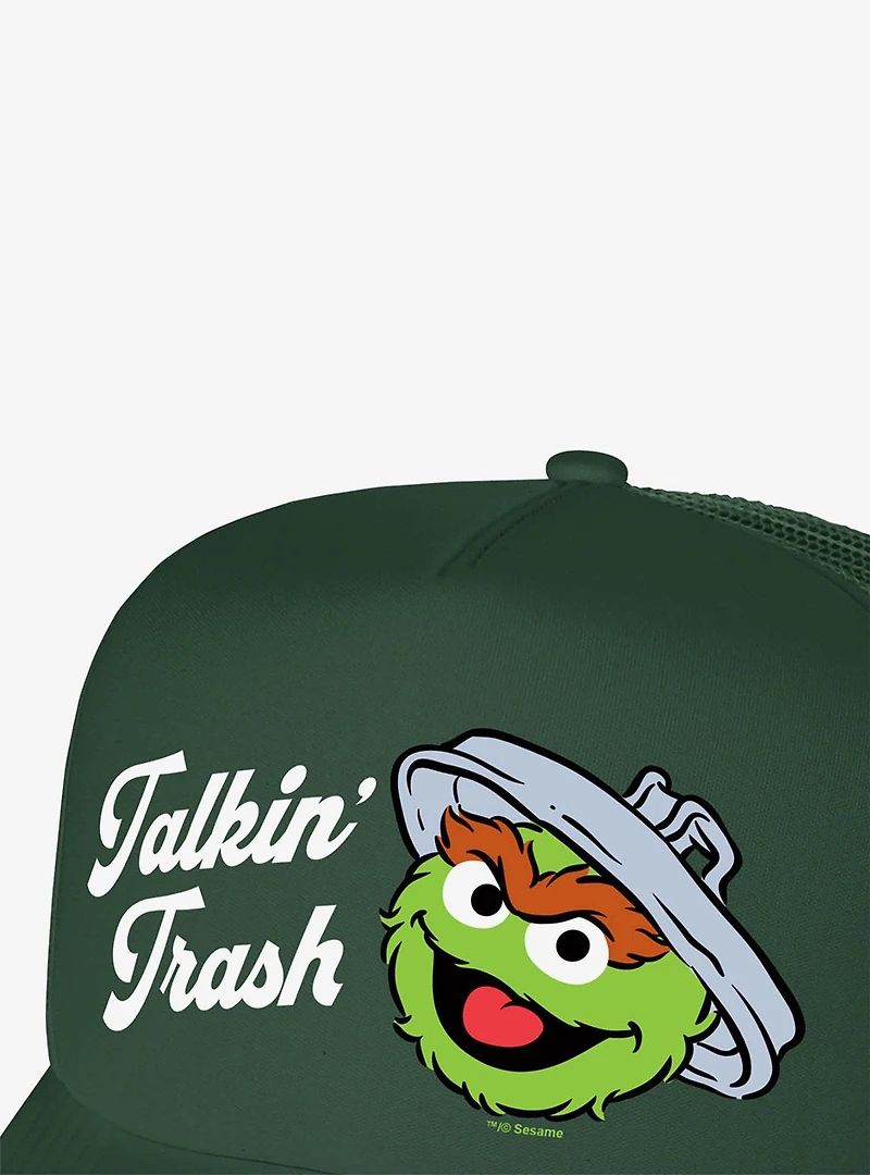Sesame Street Oscar The Grouch Talkin' Trash Foam Trucker Hat