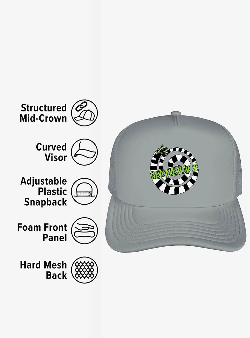 Beetlejuice Sandworm Logo Foam Trucker Hat