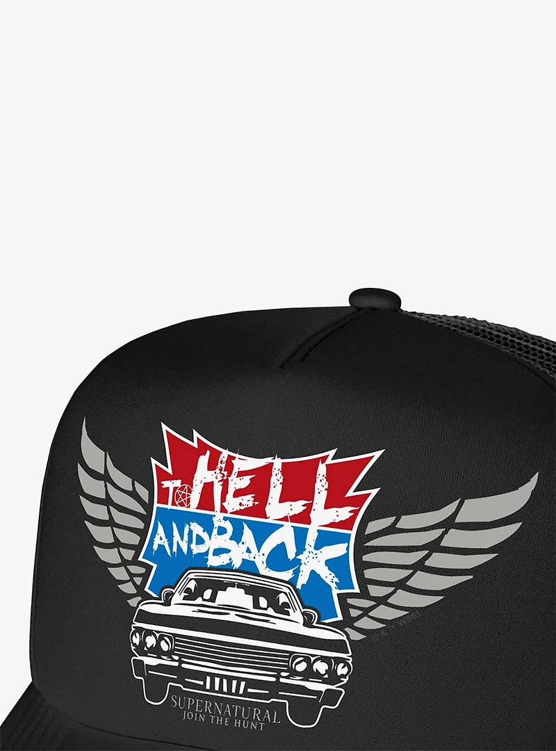 Supernatural To Hell And Back Foam Trucker Hat