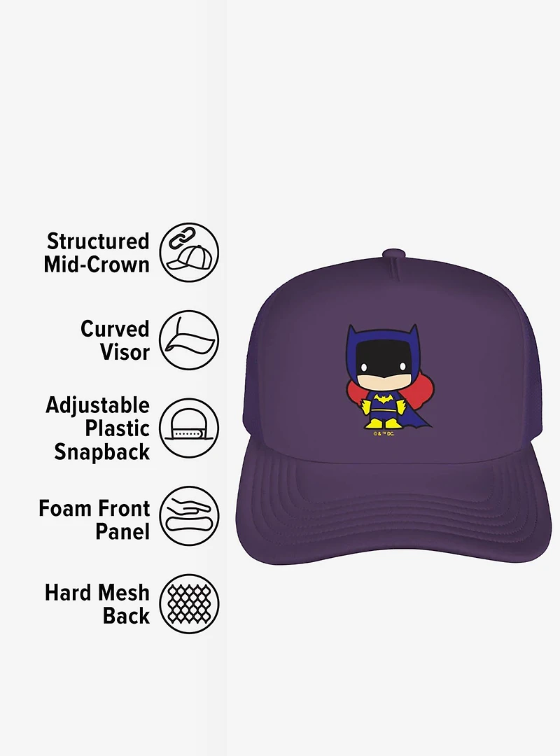 Batman Batgirl Cute Chibi Character Foam Trucker Hat