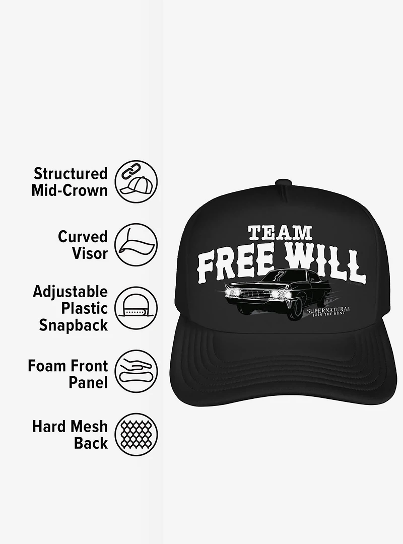 Supernatural Team Free Will Foam Trucker Hat