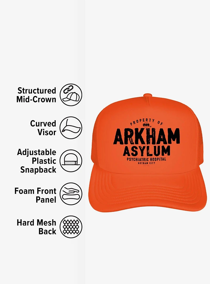 Batman Property Of Arkham Asylum Foam Trucker Hat