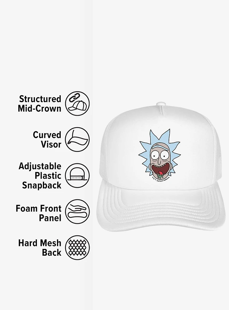 Rick And Morty Rick Headshot Foam Trucker Hat