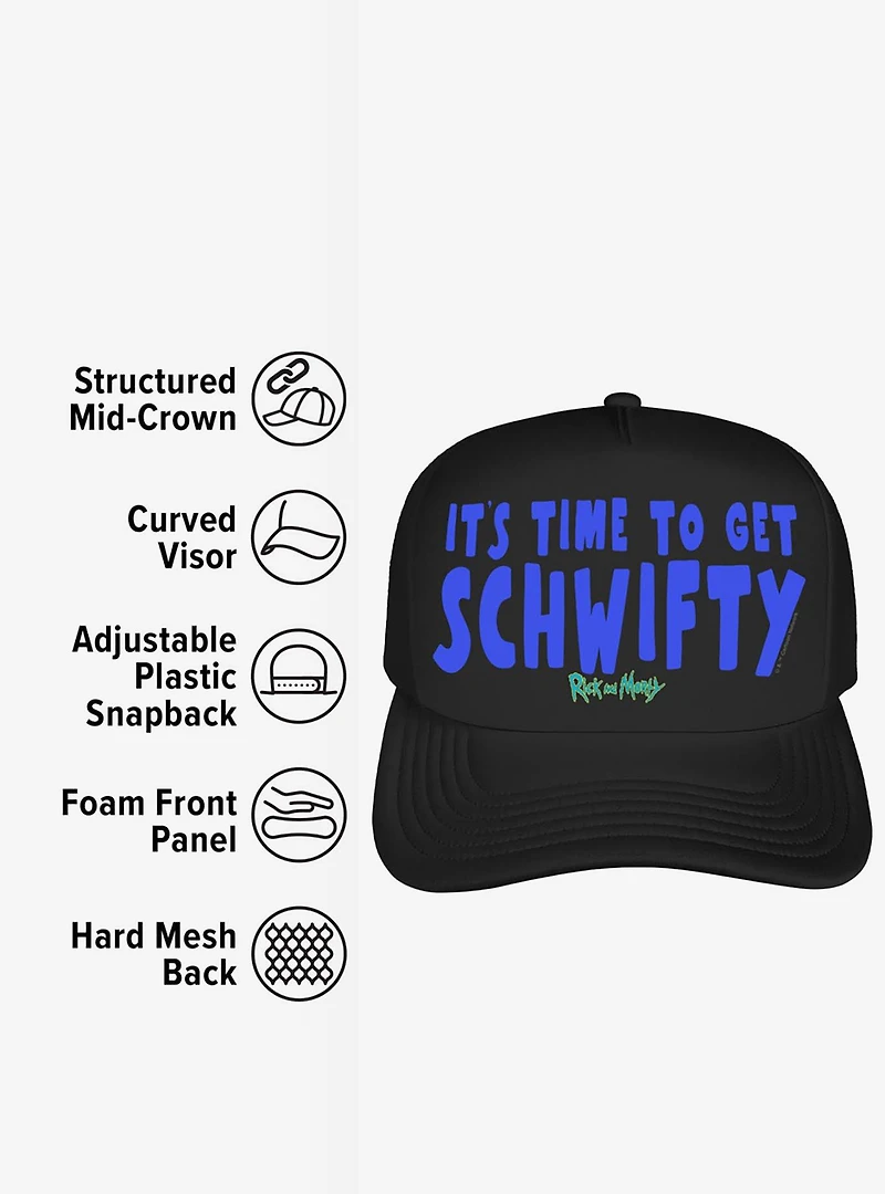 Rick And Morty Time To Get Schwifty Foam Trucker Hat