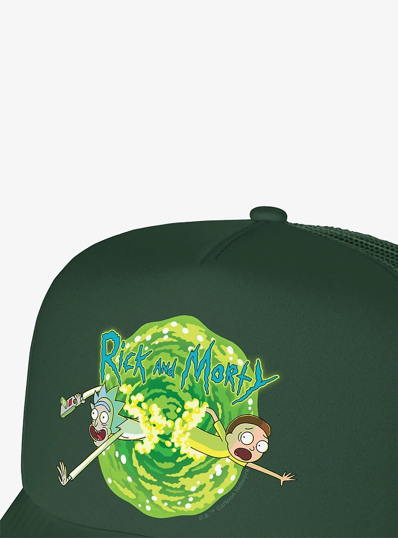Rick And Morty Portal Foam Trucker Hat