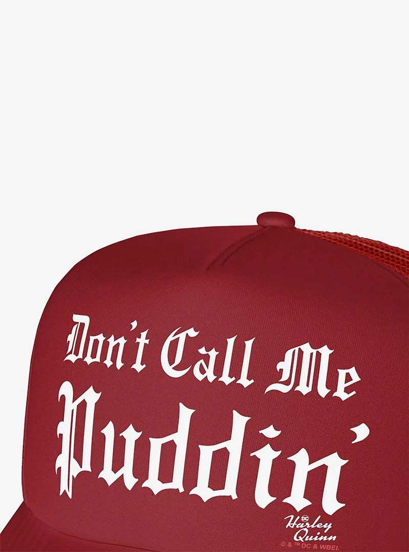Harley Quinn Animated Series Don't Call Me Puddin' Foam Trucker Hat