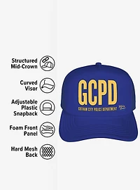 Harley Quinn Animated Series Batman Gotham City GCPD Logo Foam Trucker Hat