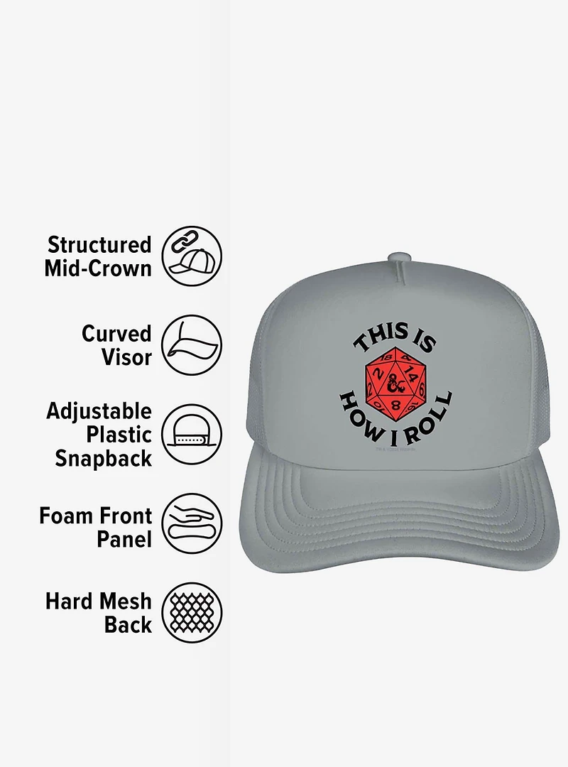 Dungeons And Dragons How I Roll Foam Trucker Hat