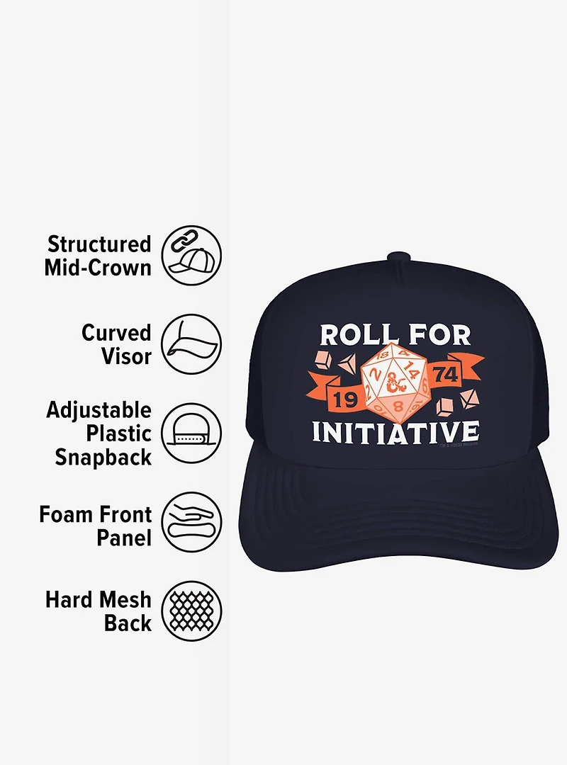 Dungeons And Dragons Roll For Initiative Foam Trucker Hat