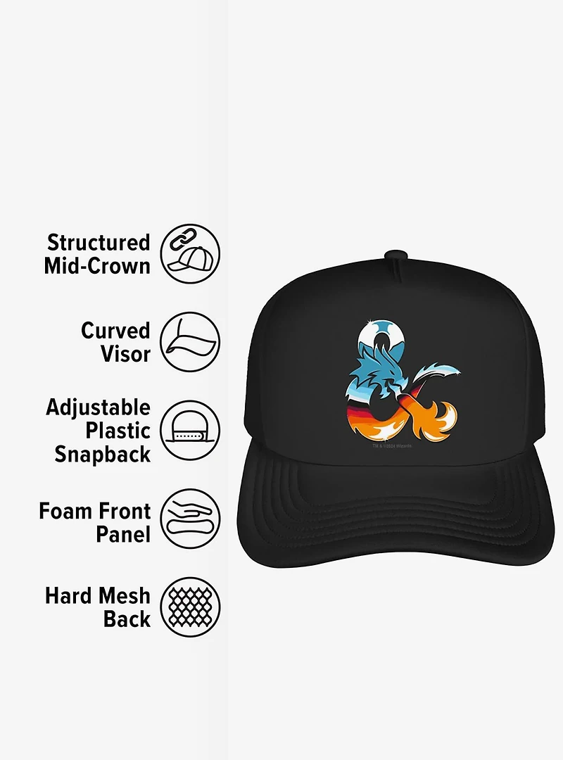 Dungeons And Dragons Chrome Ampersand Foam Trucker Hat