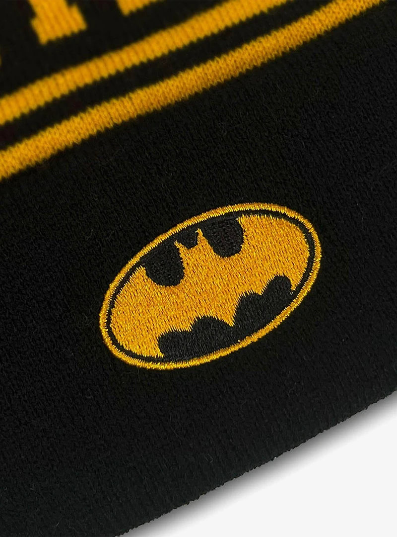 DC Comics Batman Acrylic Knit Beanie With Pom