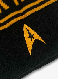 Star Trek Command Acrylic Knit Beanie With Pom