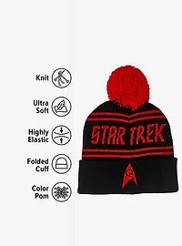 Star Trek Engineering Acrylic Knit Beanie With Pom