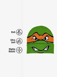 Teenage Mutant Ninja Turtles Michelangelo Face Acrylic Knit Beanie
