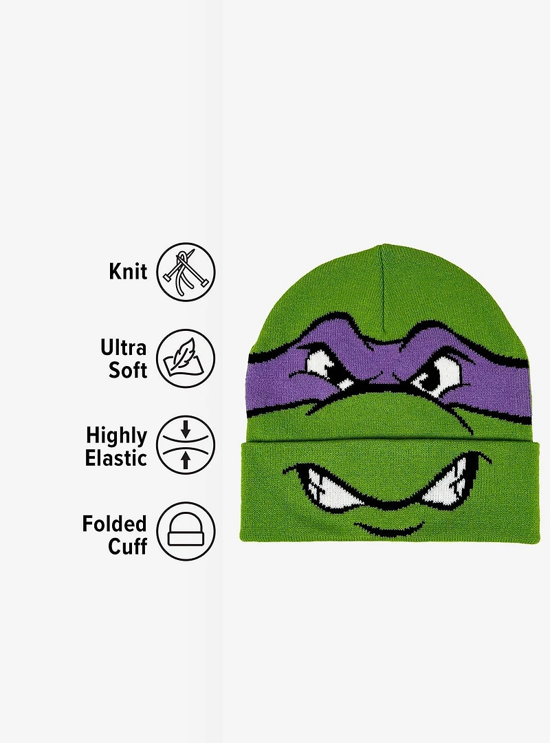 Teenage Mutant Ninja Turtles Donatello Face Acrylic Knit Beanie