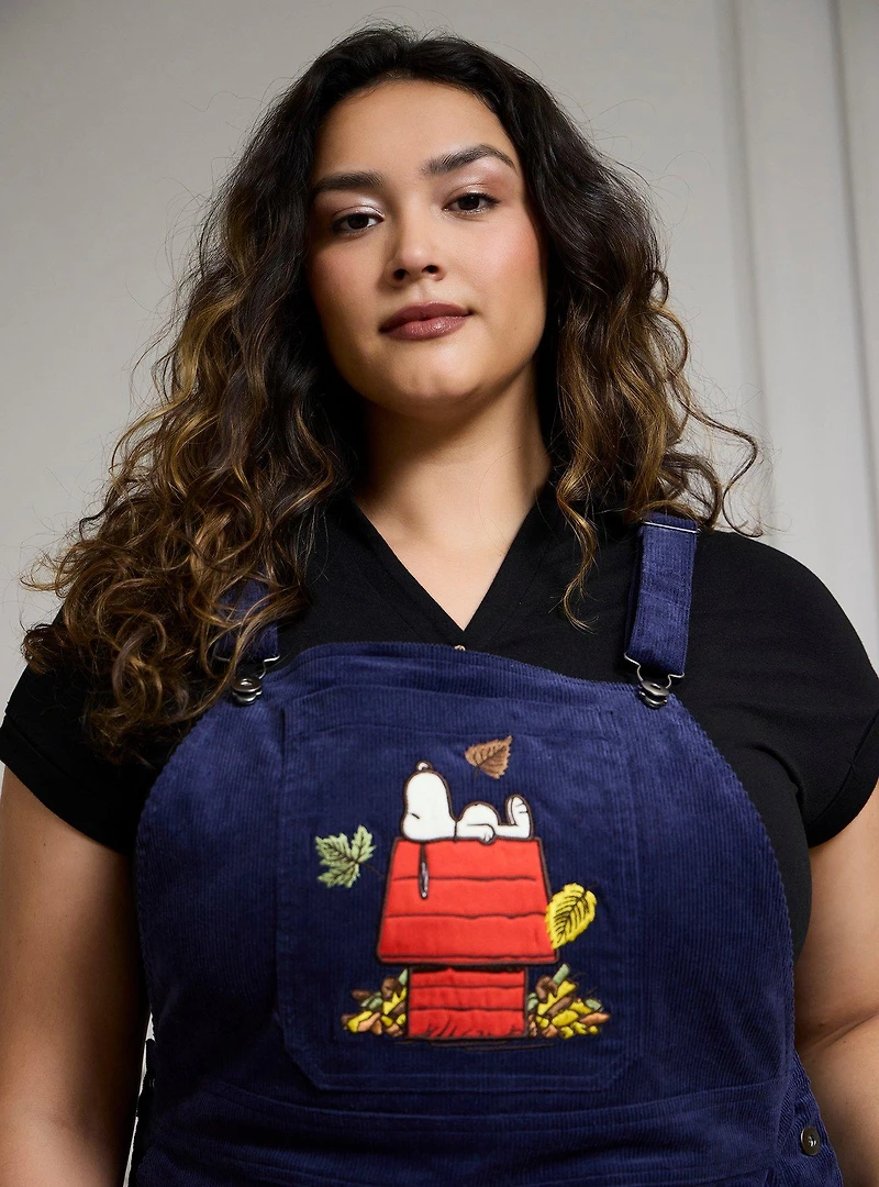 Peanuts Snoopy Fall Corduroy Overall Plus Dress - BoxLunch Exclusive