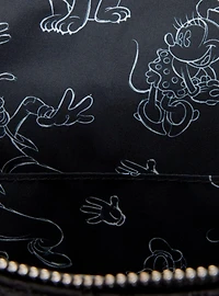 Loungefly Disney Mickey Mouse Floral Sketch Quilted Mini Backpack