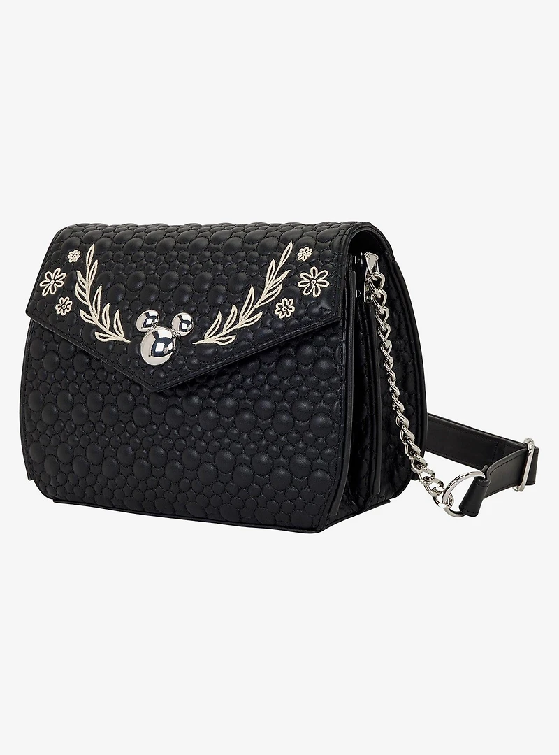 Loungefly Disney Mickey Mouse Floral Sketch Crossbody Bag
