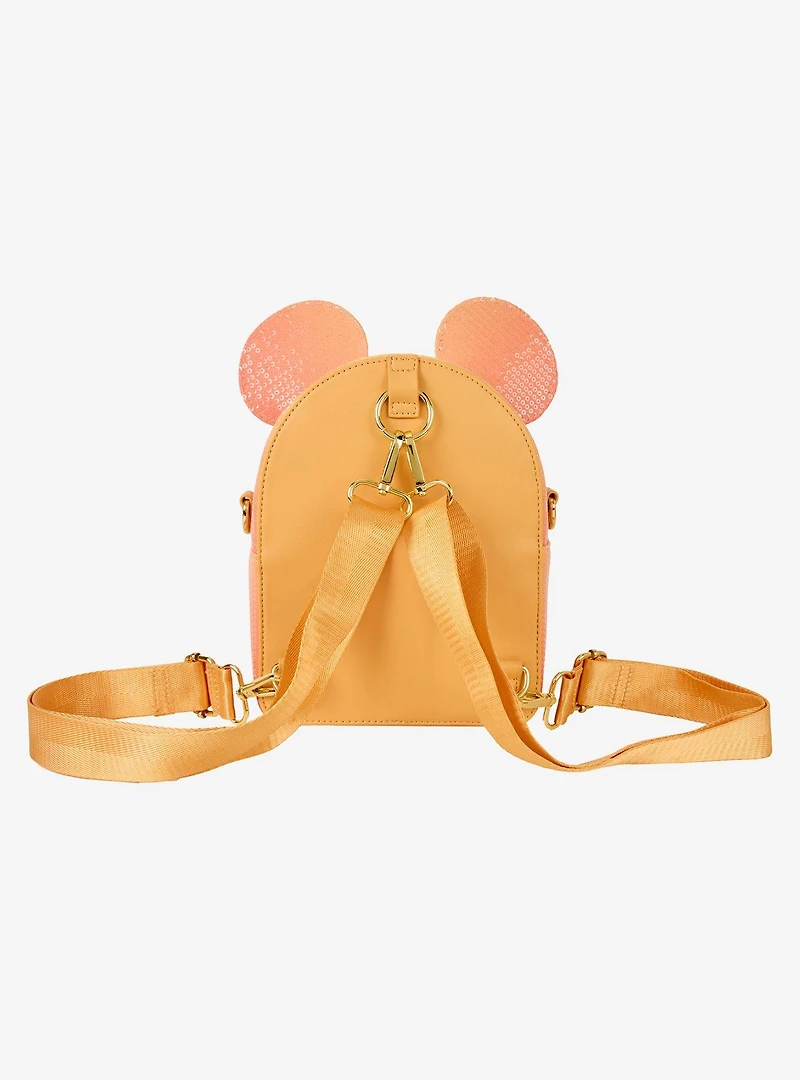 Loungefly Mickey Mouse Ears Ombre Sequin Convertible Mini Backpack
