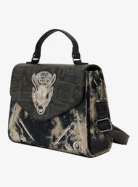 Loungefly Stranger Things Hellfire Club Acid Wash Crossbody Bag