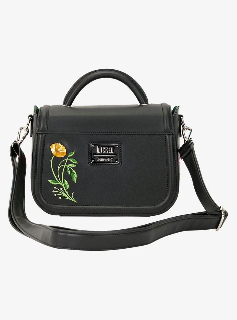 Loungefly Wicked: For Good Floral I Feel Wicked Crossbody Bag