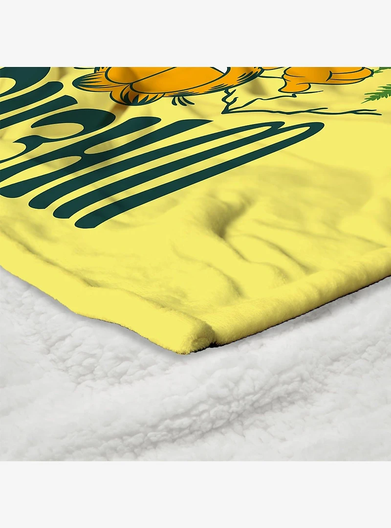 Garfield Where's The TV Silk Touch Sherpa Throw Blanket