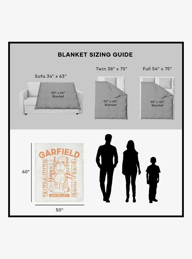 Garfield Can I Nap Yet Silk Touch Sherpa Throw Blanket