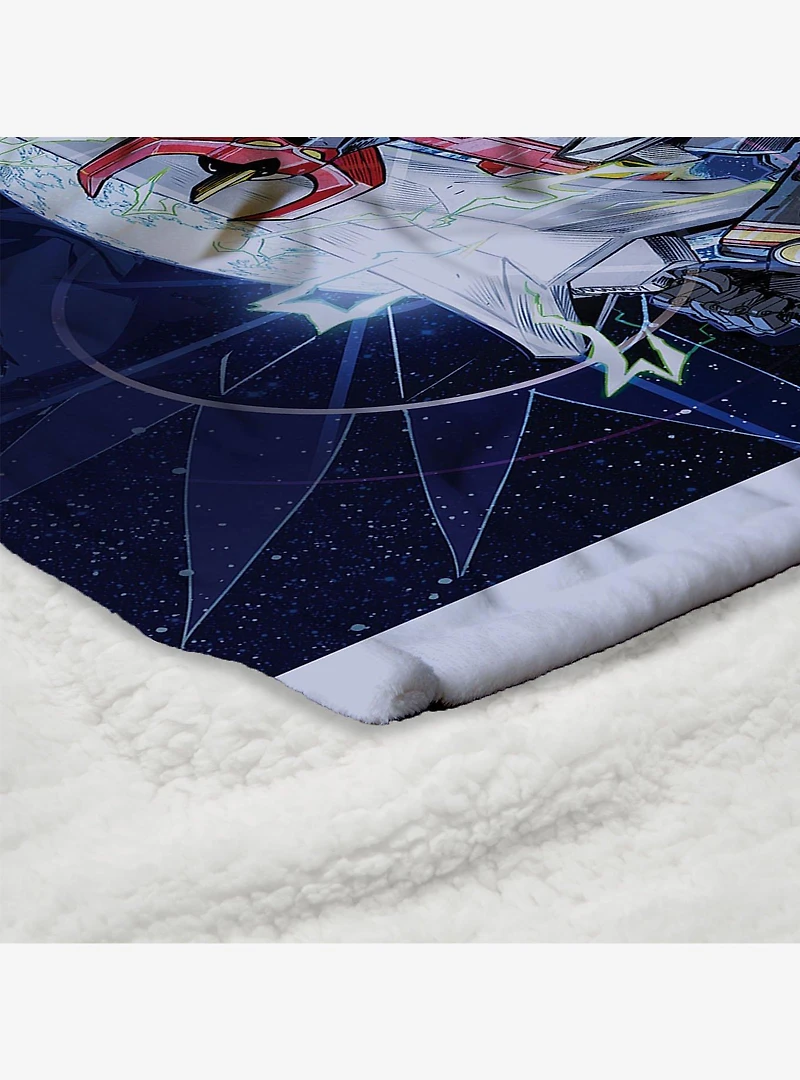 Mighty Morphin Power Rangers Silk Touch Sherpa Throw Blanket