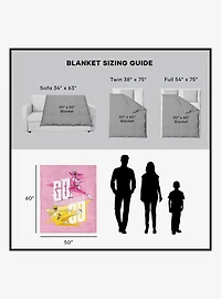 Mighty Morphin Power Rangers Pink and Yellow Silk Touch Sherpa Throw Blanket