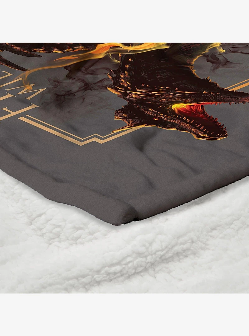 House of the Dragon Let It Reign Silk Touch Sherpa Throw Blanket
