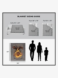 House of the Dragon Let It Reign Silk Touch Sherpa Throw Blanket