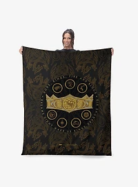 House of the Dragon Dragons Did Silk Touch Sherpa Throw Blanket
