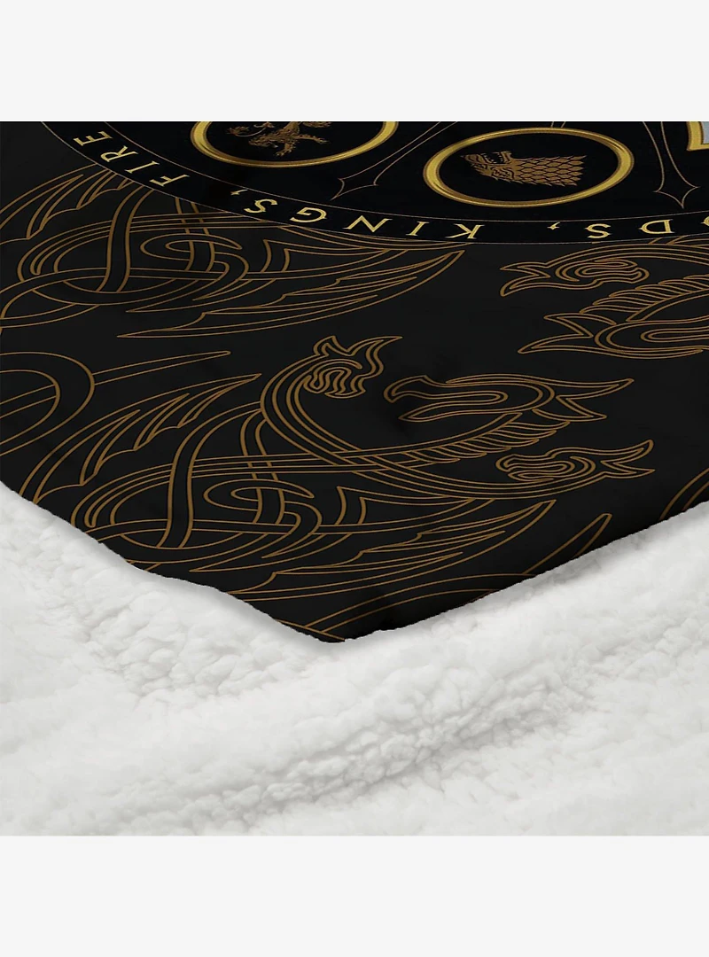 House of the Dragon Dragons Did Silk Touch Sherpa Throw Blanket