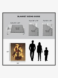 House of the Dragon Fire and Blood Reigns Silk Touch Sherpa Throw Blanket