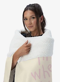 Where The Wild Things Are Find Me Pink Silk Touch Sherpa Throw Blanket