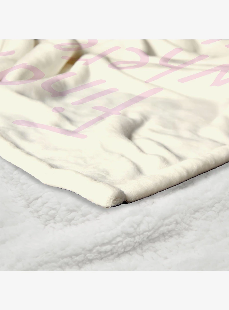 Where The Wild Things Are Find Me Pink Silk Touch Sherpa Throw Blanket