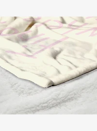 Where The Wild Things Are Find Me Pink Silk Touch Sherpa Throw Blanket