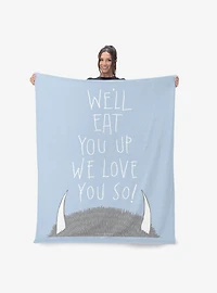 Where The Wild Things Are Love You So Silk Touch Sherpa Throw Blanket