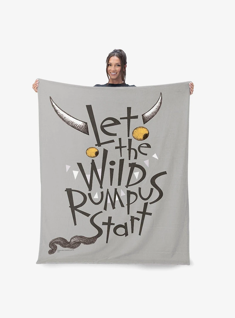 Where The Wild Things Are Wild Rumpus Silk Touch Sherpa Throw Blanket