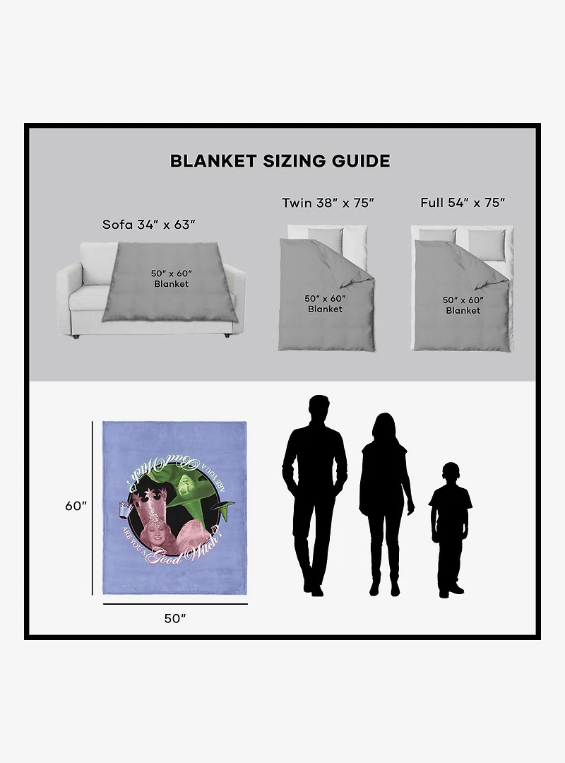 The Wizard of Oz Good Witch Silk Touch Sherpa Throw Blanket