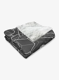 Transformers One Shall Stand One Shall Fall Silk Touch Sherpa Throw Blanket